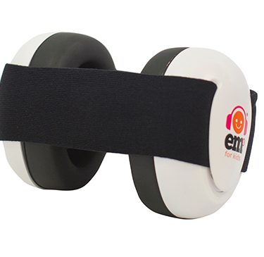 Ems for Kids Baby Earmuffs - Black on White