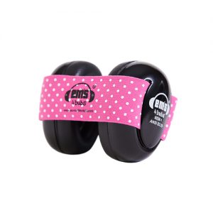 Black Ems for Bubs Baby Earmuffs - Pink/White