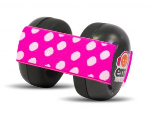 Ems for Kids Baby Earmuffs - Pink on Black