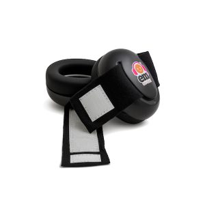 Ems for Kids BABY Earmuffs Black Cups Velcro Strap Adjustable