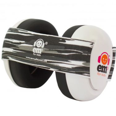 Ems for Kids Baby Earmuffs (WHITE) - Black Oyster Pearl Headband