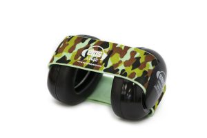 Em's 4 Bubs 1st Generation Baby Earmuffs - BLACK WITH ARMY CAMO