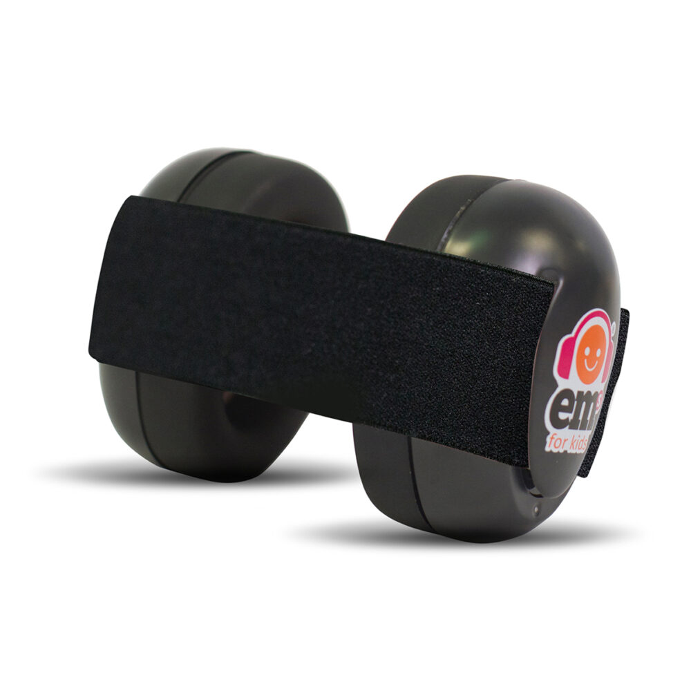 Baby Earmuffs Black with Black Ems for Kids Earmuffs