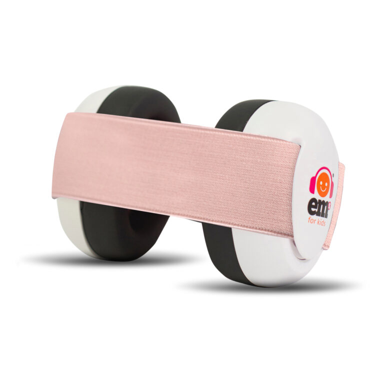 Baby Earmuffs White with Coral Ems for Kids Earmuffs